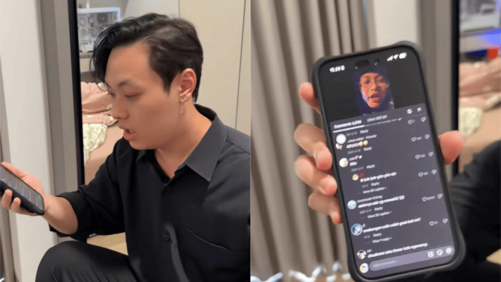 Reaksi Kocak Nathaniel Panik Dikomen Jule [Sumber: Tiktok]