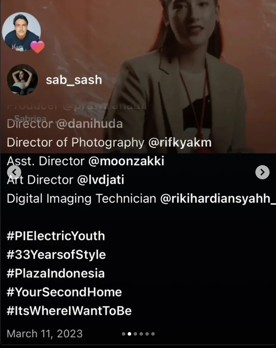 Reel Sabrina Di Like Oleh Hamish