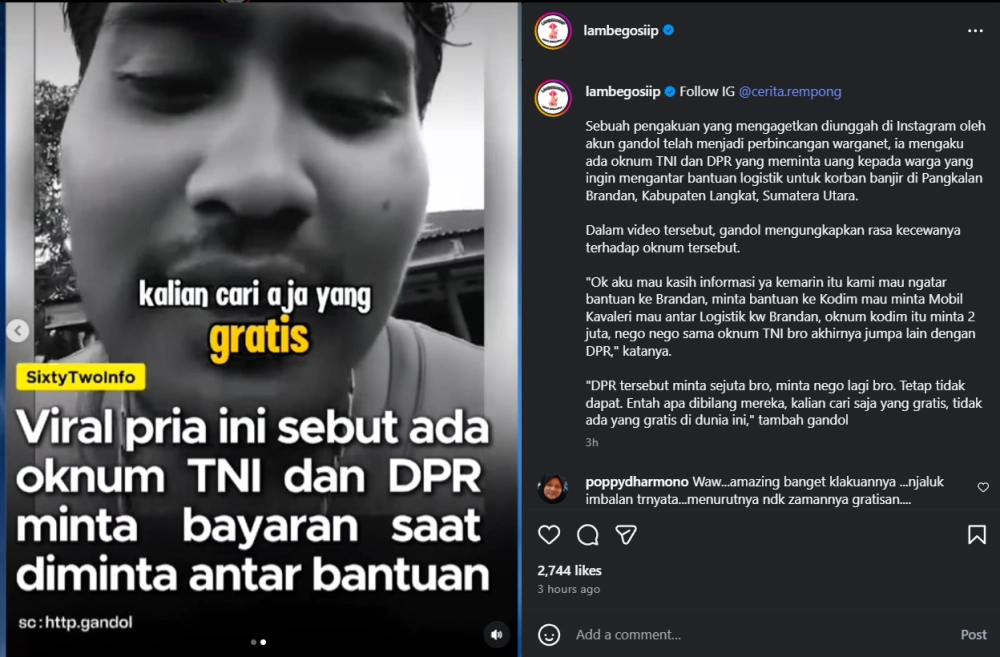 Relawan Ngaku Dimintai Rp2 Juta Oleh Kodim Saat Hendak Antar Bantuan Cc Instagram