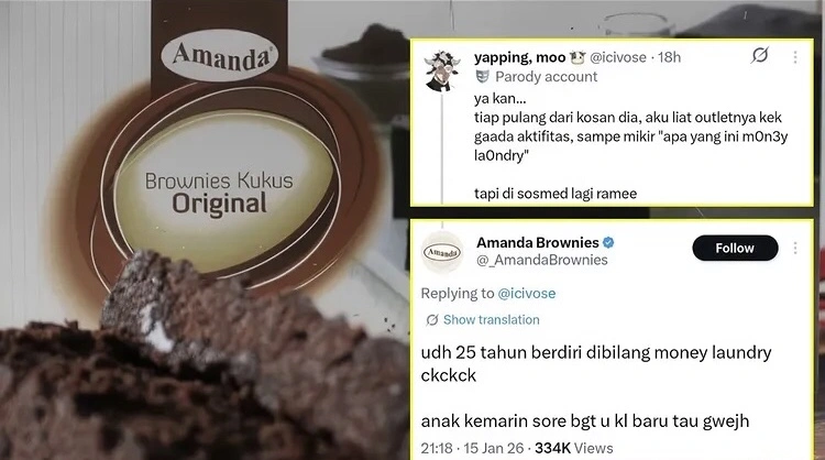 Respons Amanda Brownies Saat Disebut Lakukan Money Laundry [Instagram]