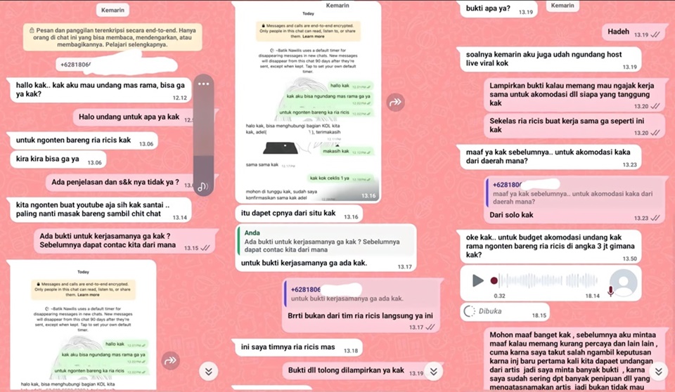 Ria Ricis Ogah Undang Rama Batik Tuding Tak Sopan Berujung Minta Maaf