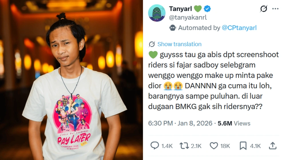Riders Fajar Sadboy Bikin Netizen Melongo [Sumber: X]