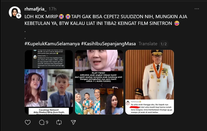 Ridwan Kamil Diminta Tes Dna Anak Angkatnya [Sumber: Threads]