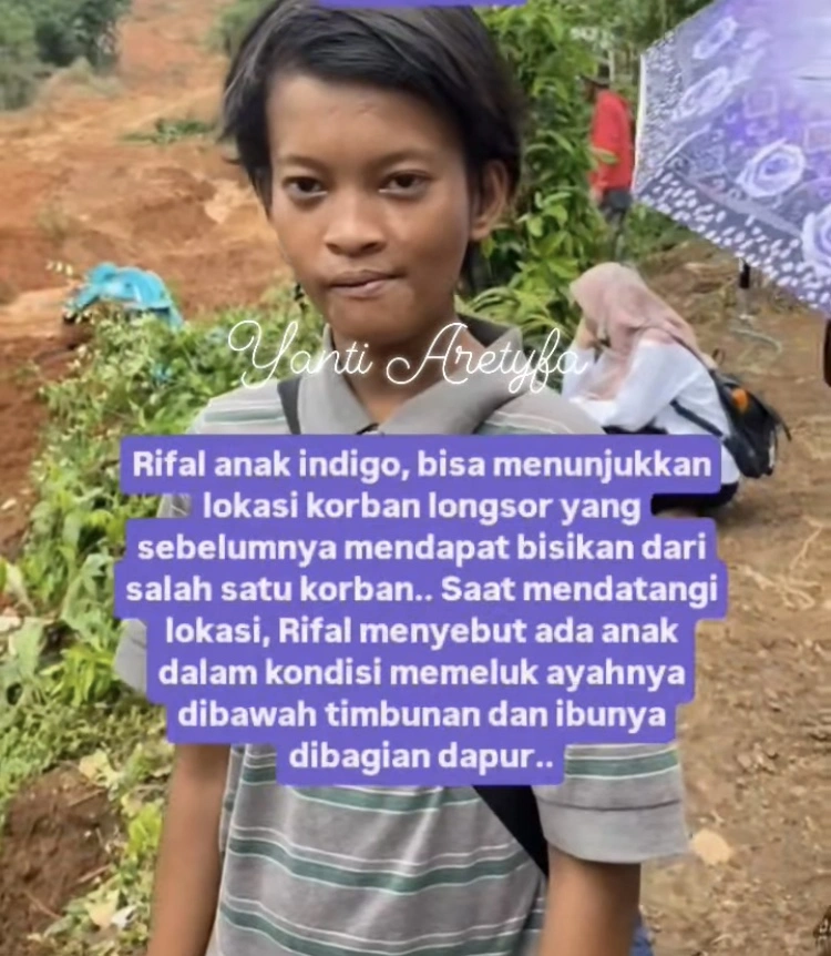 Rifal Bantu Cari Korban Longsor Cilacap 2 (Instagram)