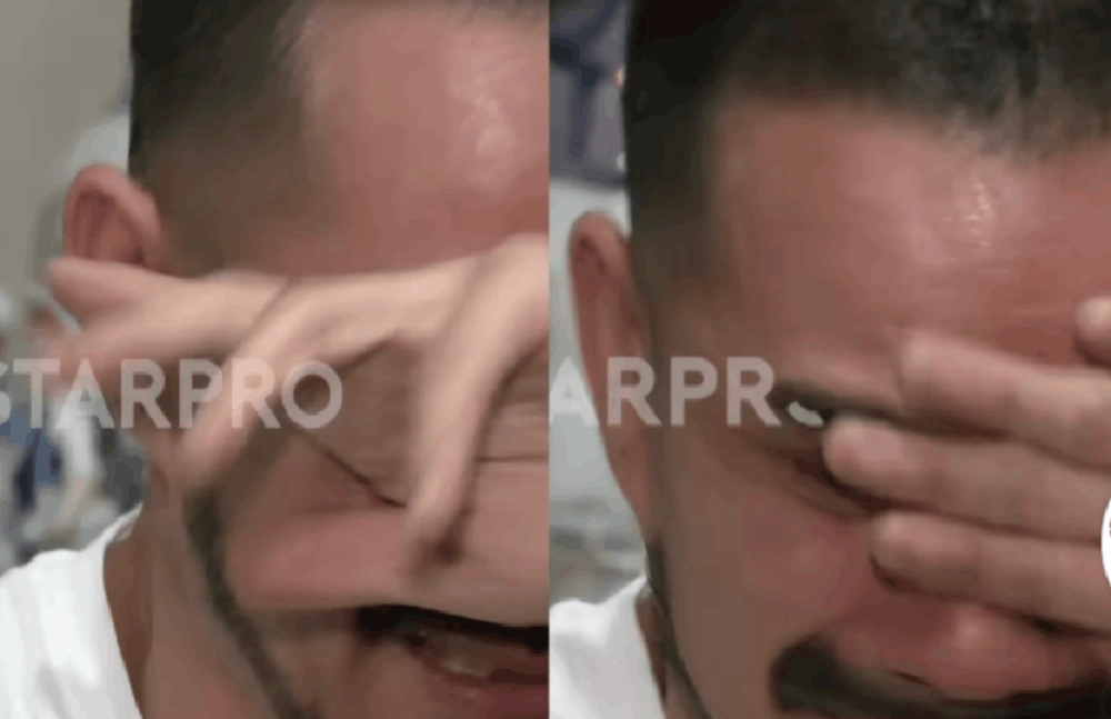 Roby Tremonti menangis di akhir wawancara dengan MNC TV. [YouTube/MNC TV Starpro]