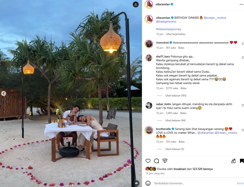 Romantisnya Olla Ramlan Dan Tristan Molina Instagram Ollaramlan
