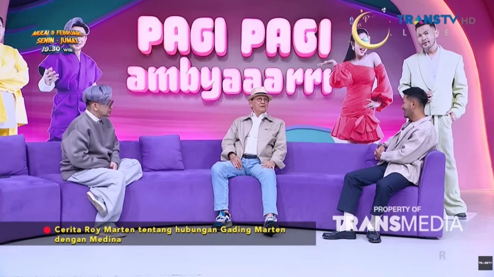 Roy Marten Restui Hubungan Gading Marten Dan Medina Dina [sumber: Youtube Trans Tv Official]