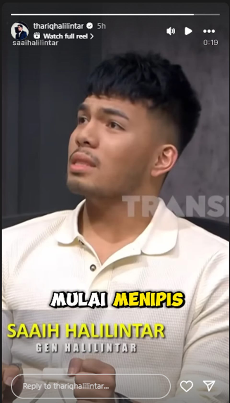 Reaksi Thariq Halilintar Ketika Gelar Haji 2 Bulan Disindir oleh Saiih Sang Adik