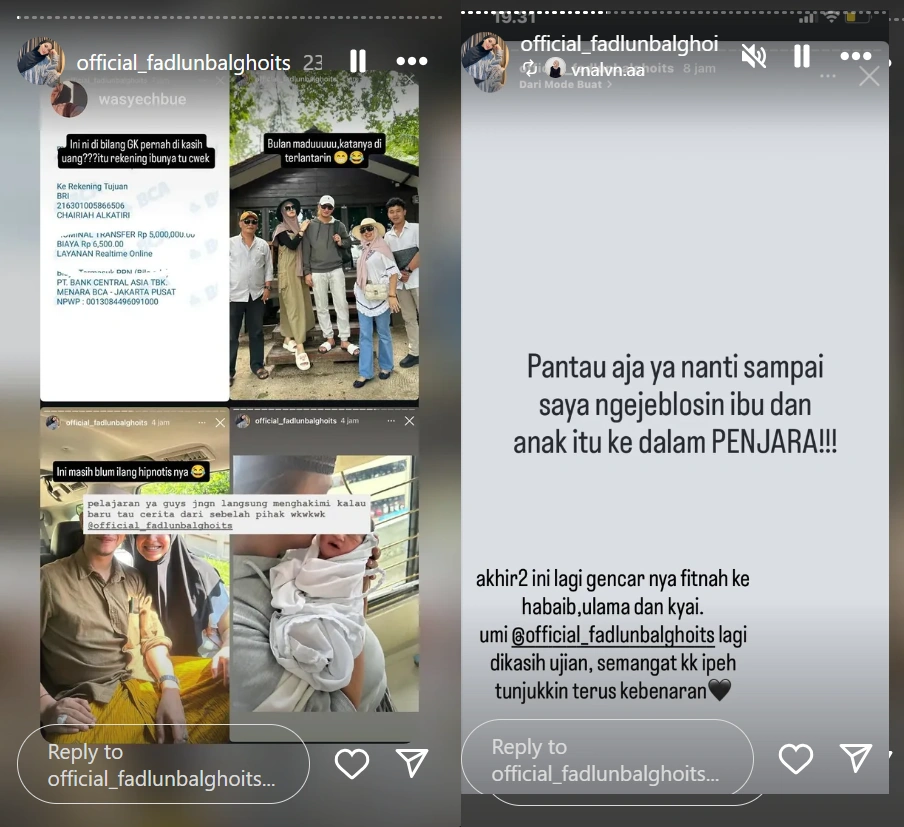 Balasan tegas istri sah Habib Bahar bin Smith. [Instagram]