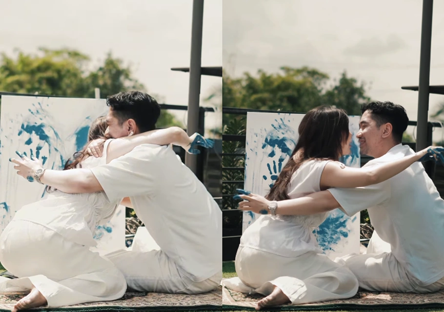 Gender reveal calon anak pertama Adinda Thomas. (Instagram)