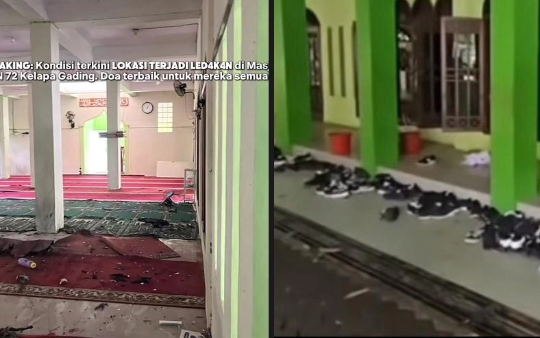Situasi setelah kejadian ledakan di SMAN 72 Kelapa Gading [Tiktok]
