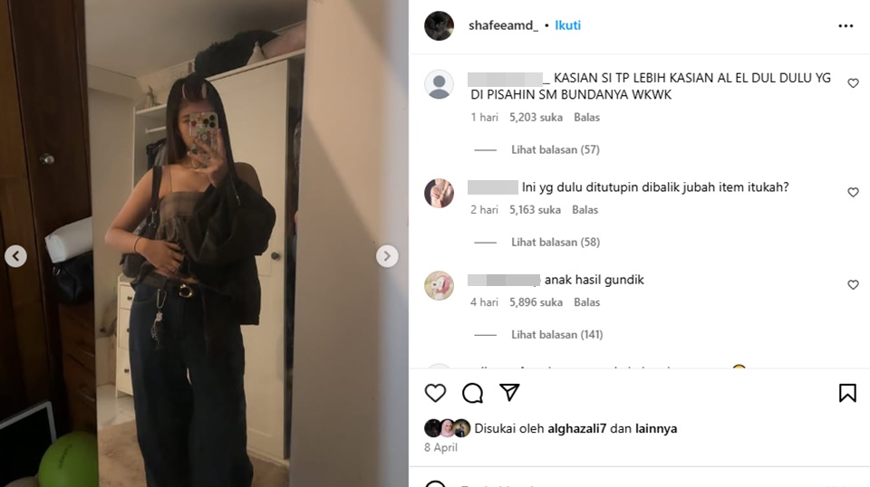 Shafeea Ahmad Ikut Kena Julid Netizen Gara-gara Masa Lalu Ortu [Instagram]