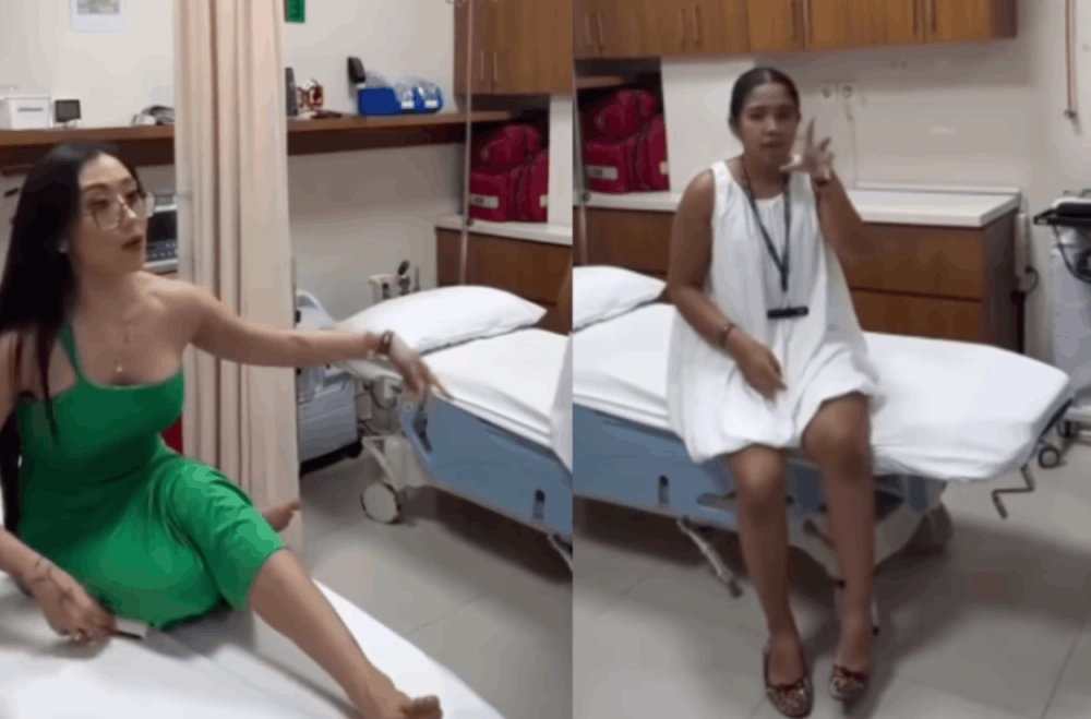 Shelley Soju dan kawannya mendatangi UGD menyusul sakit perut dan mata rabun usai minum minuman diduga oplosan. [Instagram/Shelleysoju]