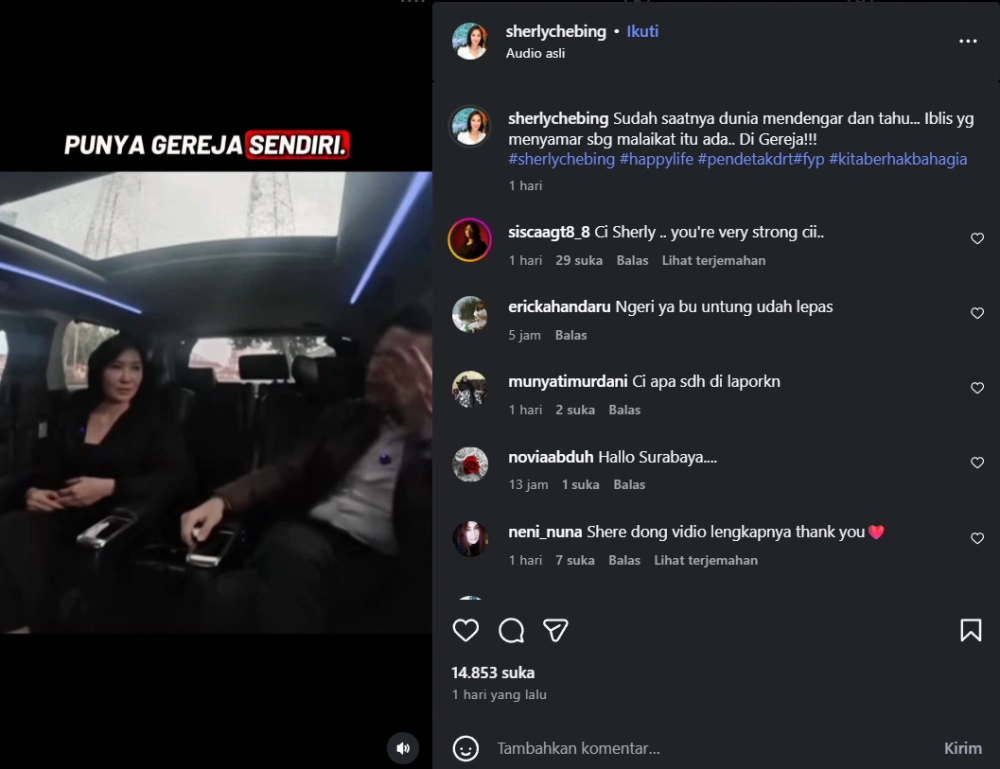 Sherly Chebing Ungkit Kdrt Sang Mantan Suami Cc Instagram