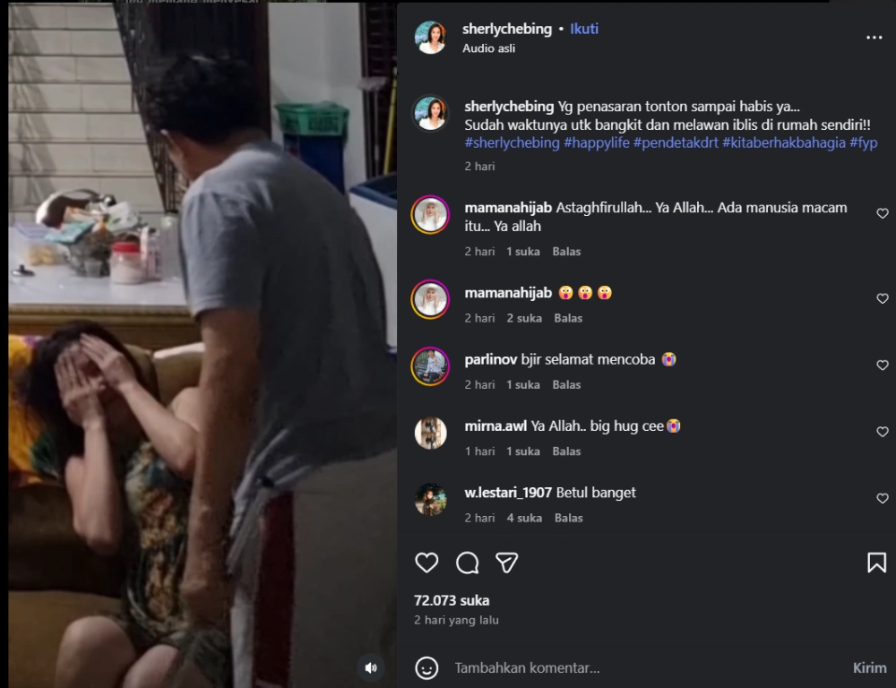 Sherly Chebing Ungkit Kdrt Sang Mantan Suami Cc Instagram