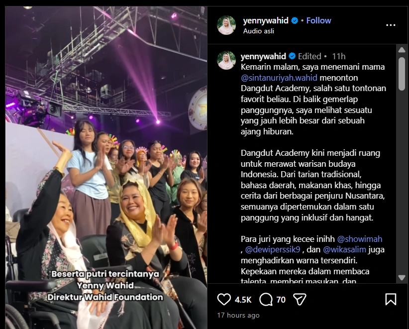 Sinta Nuriyah Dan Yenny Wahid Hadir Di Da7 Cc Instagram