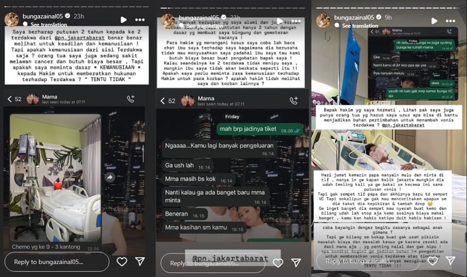 Chat Pilu Bunga Zainal dan Sang Ibu