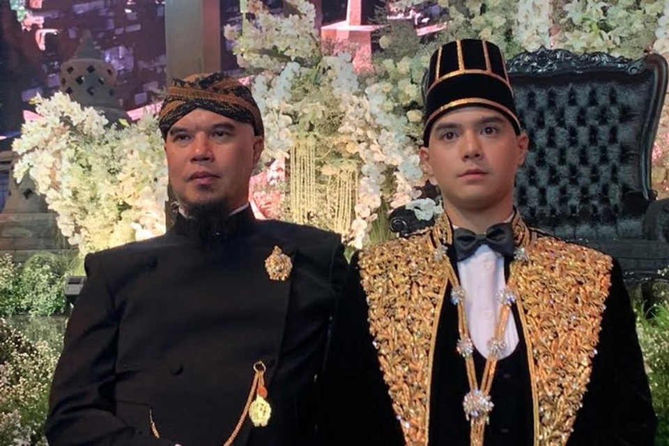 Ahmad Dhani dan Al Ghazali di Acara Ngunduh Mantu