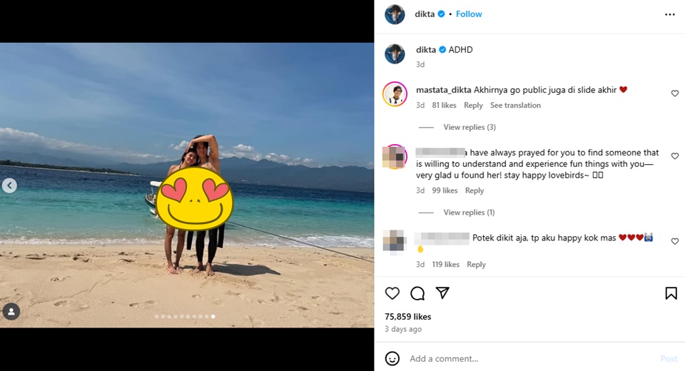 Dikta Liburan Bareng Cewek Cantik Diduga Rachel Cia