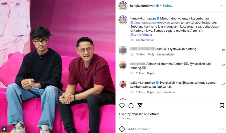 Hengky Kurniawan Minta Doa untuk Kesembuhan Anaknya