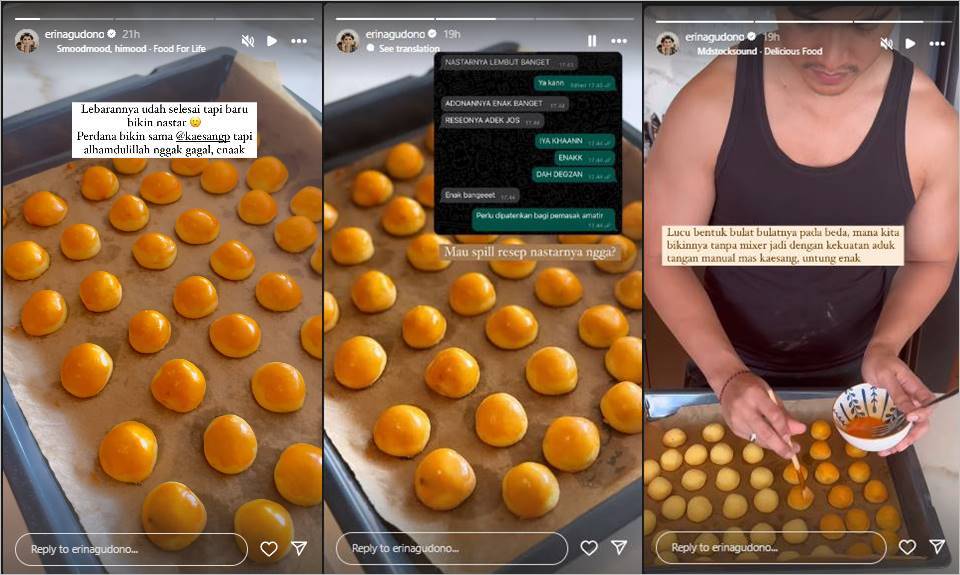 Erina Gudono Baru Bikin Kue Nastar Lebaran: Pakai Kekuatan Tangan Manual Mas Kaesang
