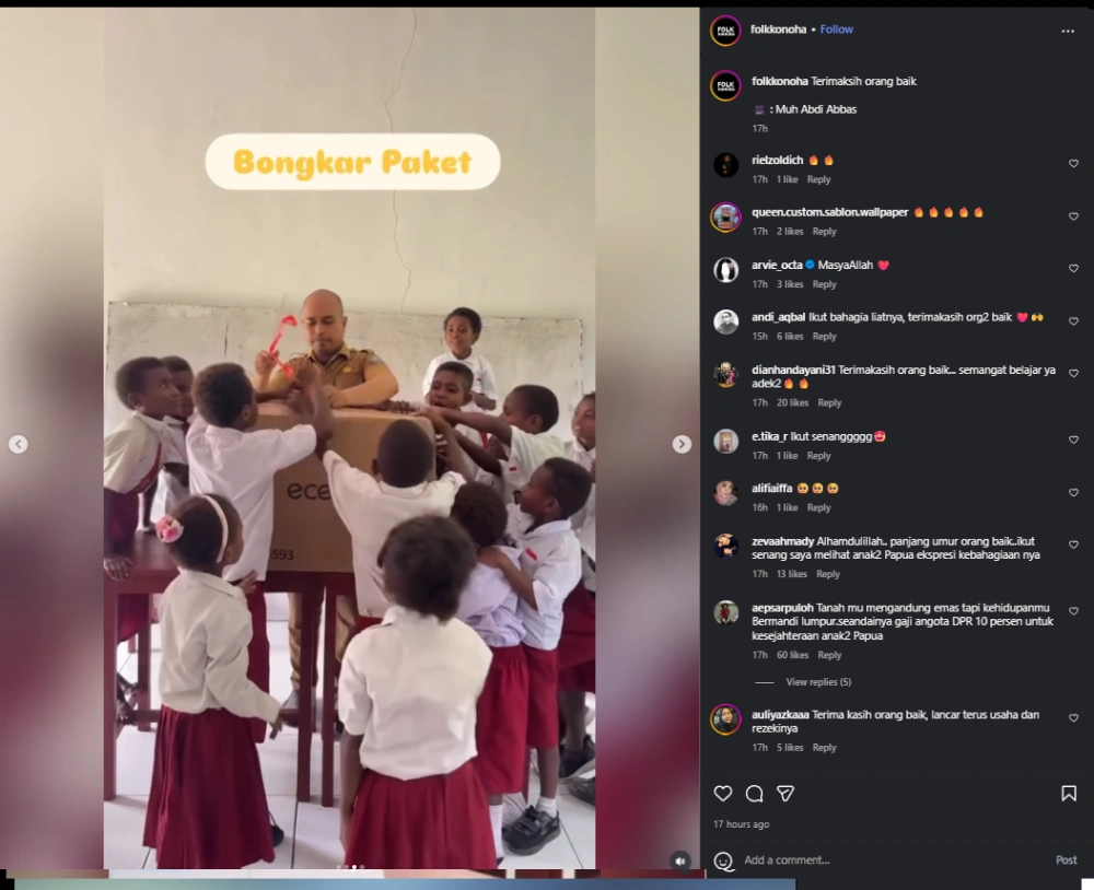 Siswa Papua Dapat Tumbler Dan Kotak Makan Usai Viral Minum Dengan Botol Sabun Cc Instagram