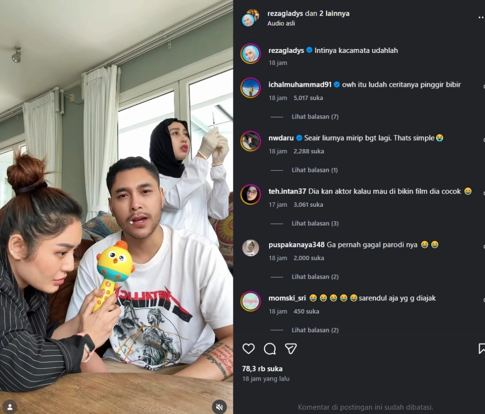 Siti Badriah Dan Krisjiana Baharudin Parodikan Wawancara Roby Tremonti [sumber: Instagram Rezagladys]