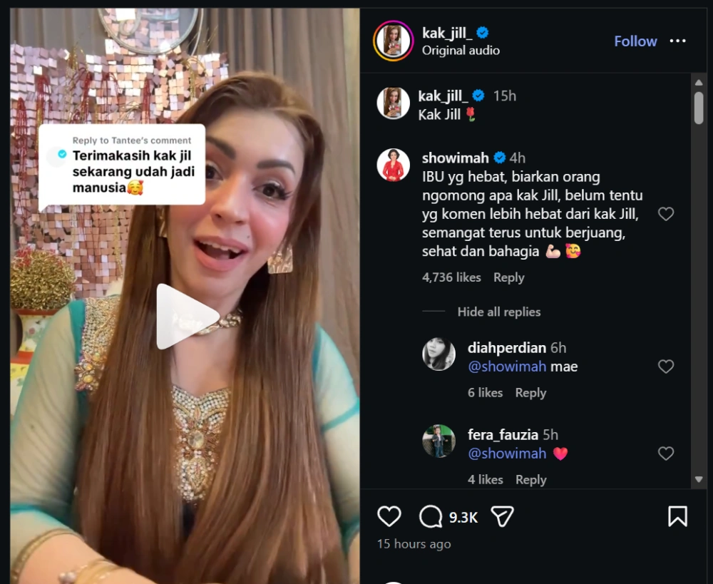 Soimah Dukung Kak Jill Shine [Sumber: Instagram]