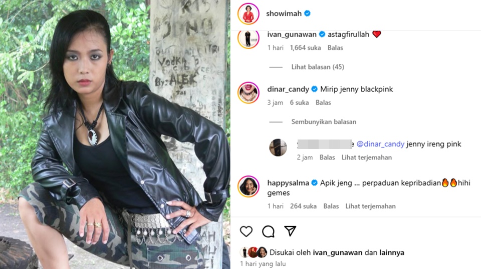 Soimah Pamer Foto Lawas Ala Rockstar Disebut Mirip Member BLACKPINK [Instagram]
