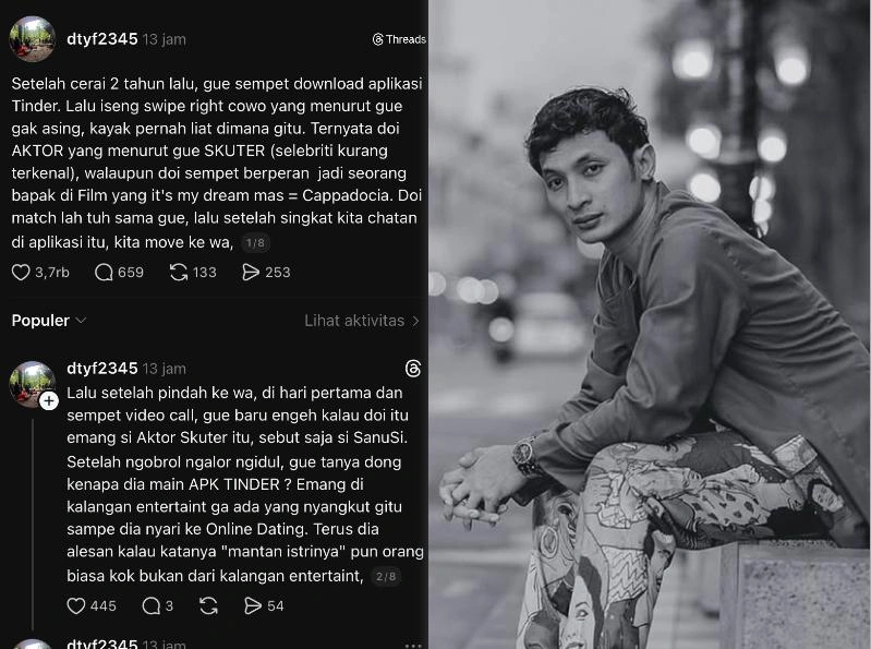 Sosok Artis Stevana Dinda Rizky Yang Diduga Aktor Dalam Cerita Threads Yang Viral Threads