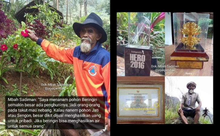 Sosok Inspiratif Mbah Sadiman Cc Instagram