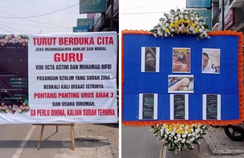 Spanduk Istri Sah Untuk Suami Dan Pelakor [Instagram]