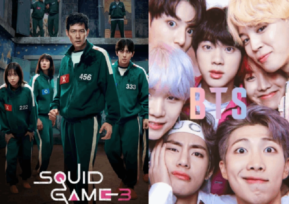 Squid Game dan BTS. [Instagram]