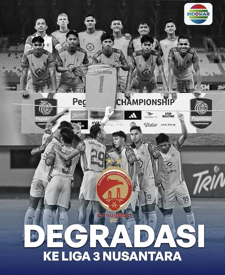 Sriwijaya Fc Degradasi Ke Liga 3 Nusantara [Instagram]