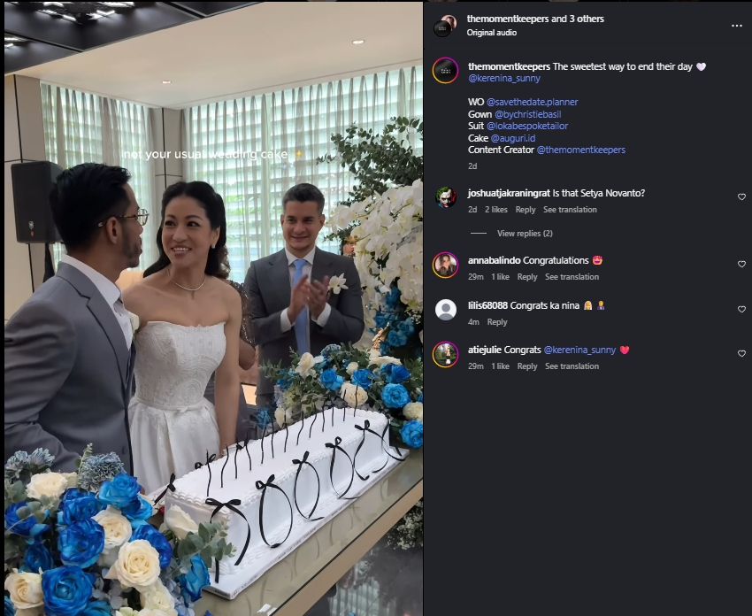 Steven Emmanuel dinikahan adiknya, Karenina Sunny Halim (Instagram)