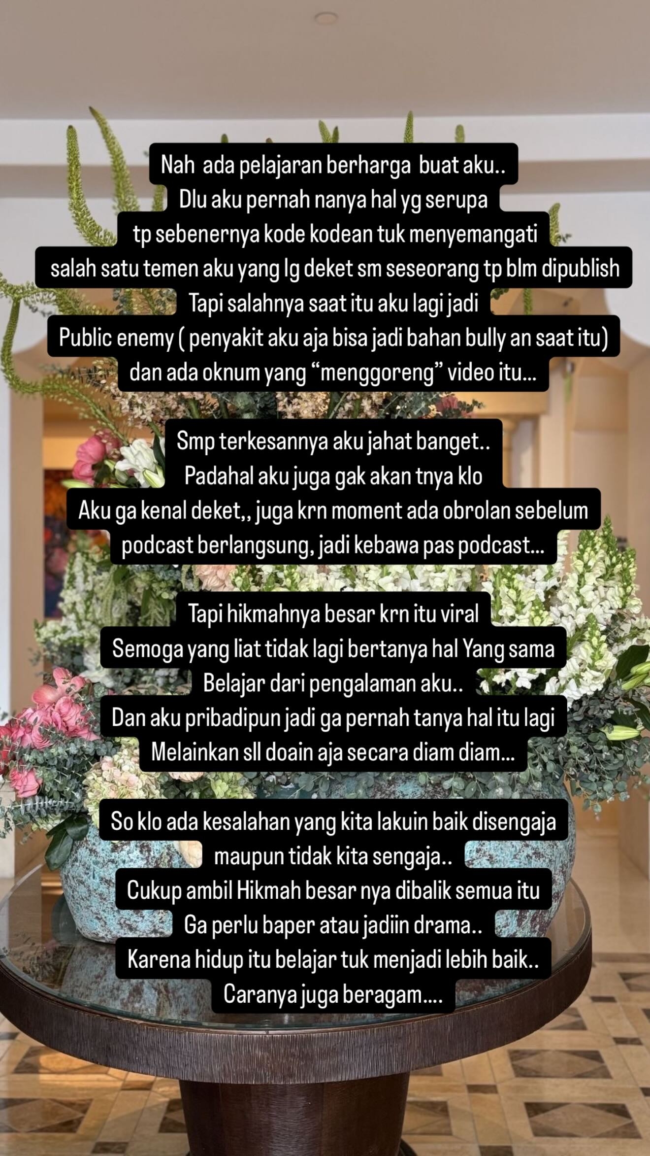 Instagram Story Kartika Putri