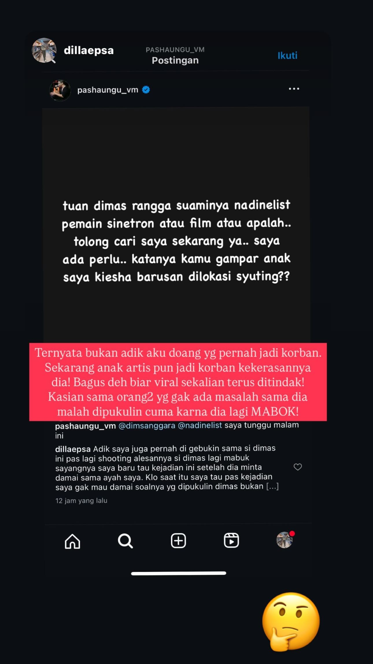 Instagram Story Okie Agustina