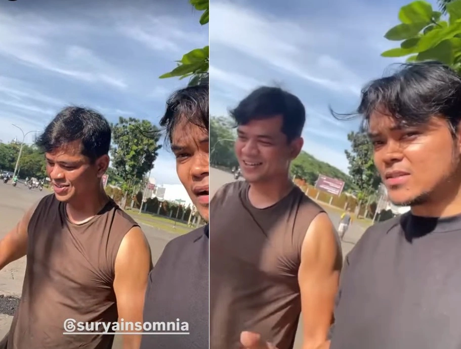 Surya Insomnia menolak banyak bicara soal aksinya menambal jalanan bolong. [Instagram]