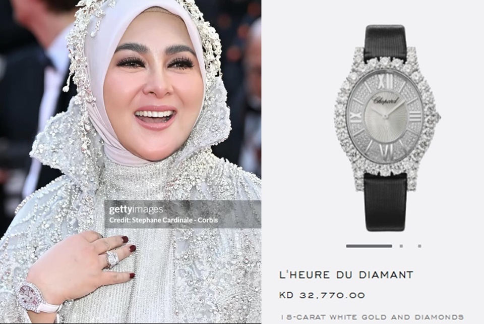 Syahrini Pakai Jam Tangan Rp1 M Lebih di Festival Film Cannes [Instagram/Chopard]