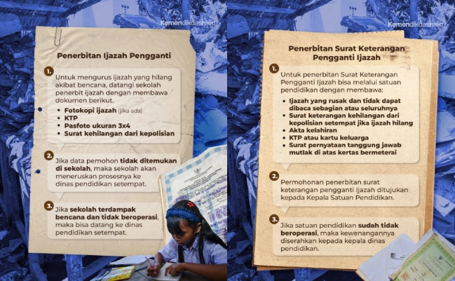 Syarat Penggantian Ijazah Yang Hilang Akibat Bencana Cc Instagram