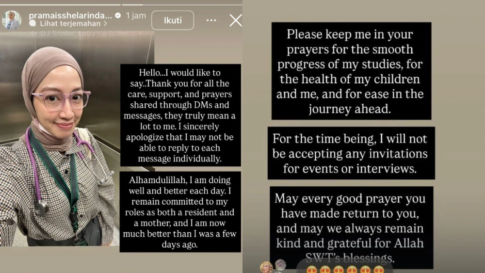 Tanggapan Maissy usai berita perselingkuhan sang suami. [Instagram]