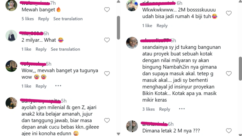 Tanggapan Warganet Mengenai Tugu Titik 0 Km Tangerang [Sumber: Instagram]