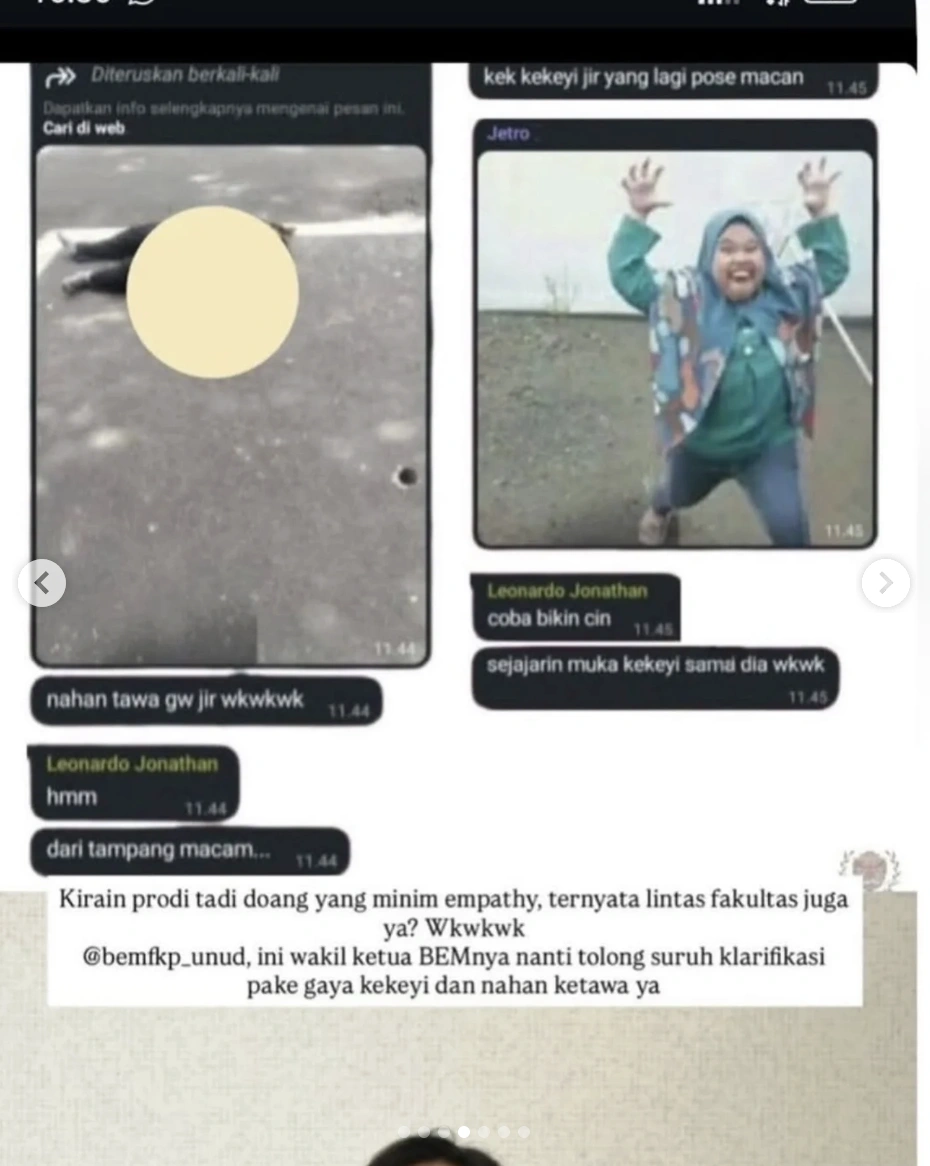 Tangkapan Layar Percakapan Para Pembully Timothy Anugerah S. [TikTok]