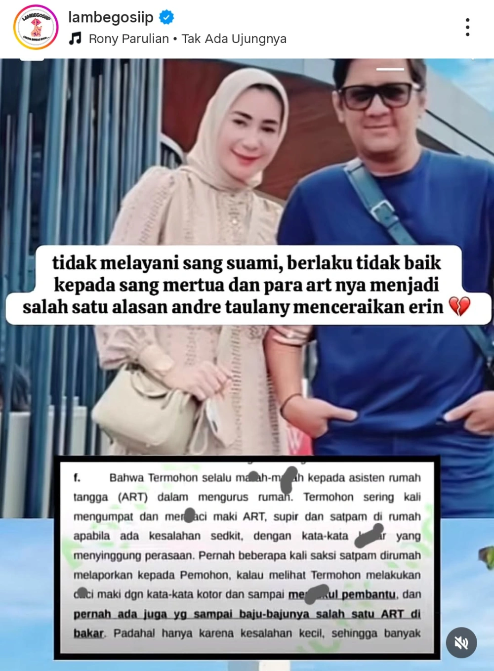 Terungkap Alasan Andre Taulany Ngotot Ingin Cerai Dengan Erin Source Ig Andreastaulany