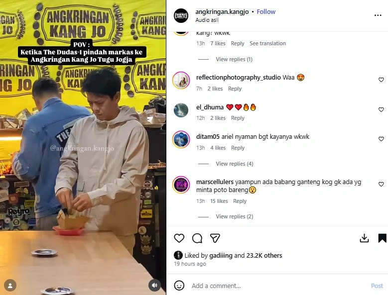 The Dudas Minus 1 Nongkrong Di Angkringan Jogja [sumber: Instagram Angkringan Kangjo]