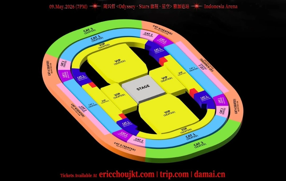 Tiket konser Eric Chou di Jakarta. [Instagram]