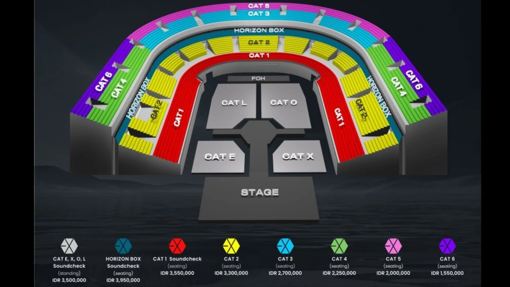 Harga tiket konser EXO di Jakarta. [Instagram]
