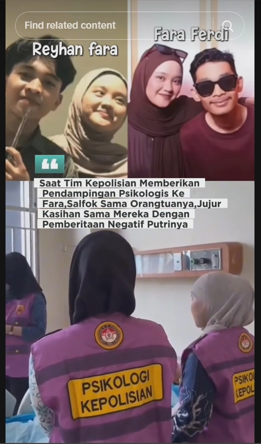 Tim Psikologi Kepolisian Beri Pendampingan Untuk Fara [Sumber: Tiktok]
