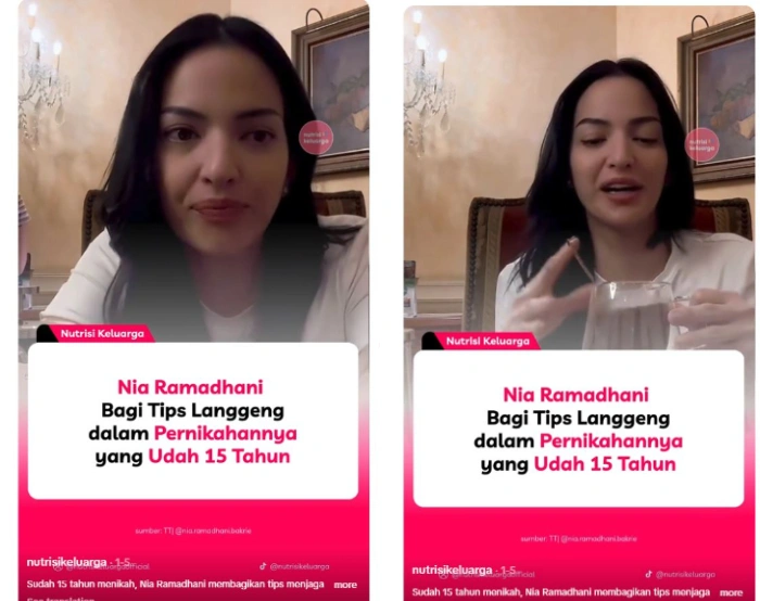 Tips Keluarga Harmonis Ala Nia Ramadhani [Sumber: Instagram Nutrisikeluarga]