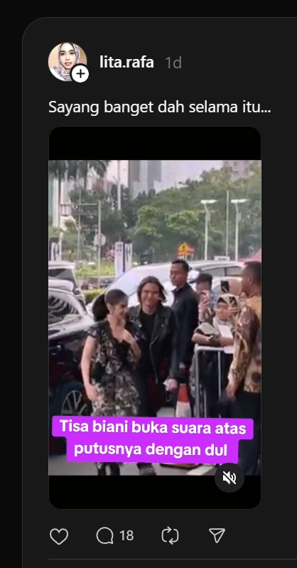 Tissa Biani Dan Dul Jaelani Dikabarkan Putus Cc Threads